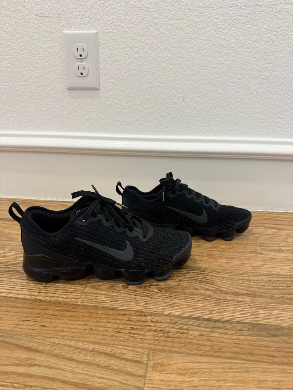 Nike Black VaporMax Knit Running Sneakers